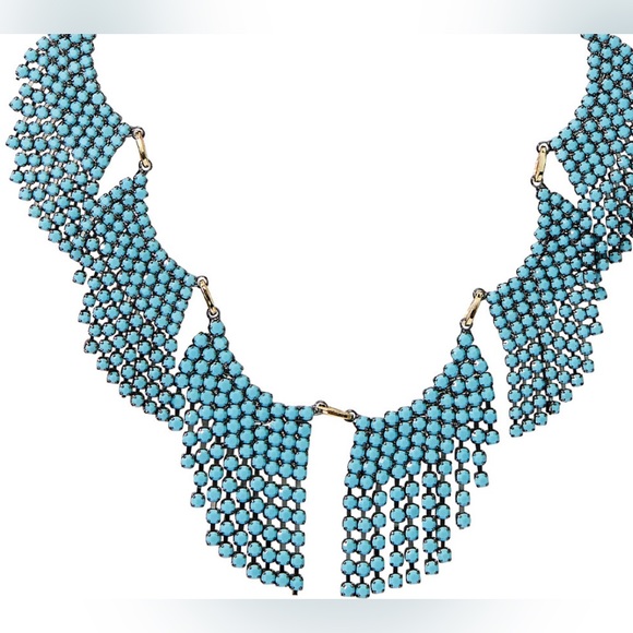 NWT VICTORIAN CASCADING BEADED NECKLACE FUN FLOWING STRANDS SET IN HEMATITE GOLD - Picture 2 of 12